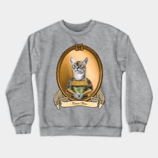 Renaissance Cat - Princess Chione (An Egyptian Mau) Crewneck Sweatshirt